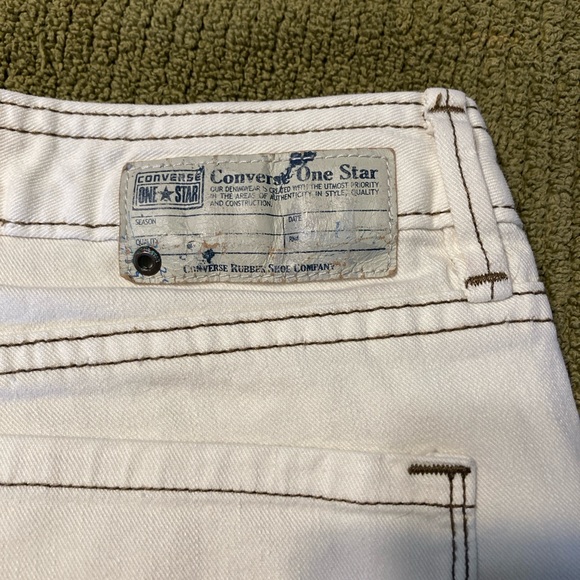 Converse One Star off-white jeans with brown stitching - Picture 4 of 6